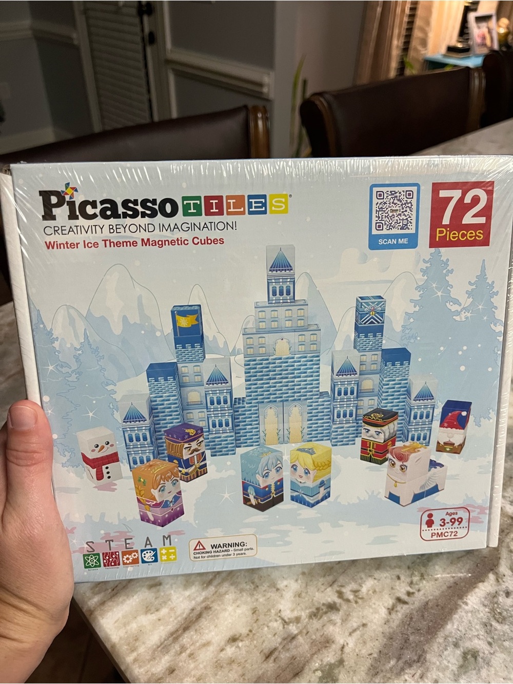 New in box Picasso Winter Ice Theme Magnetic Cubes - (72 Pieces)